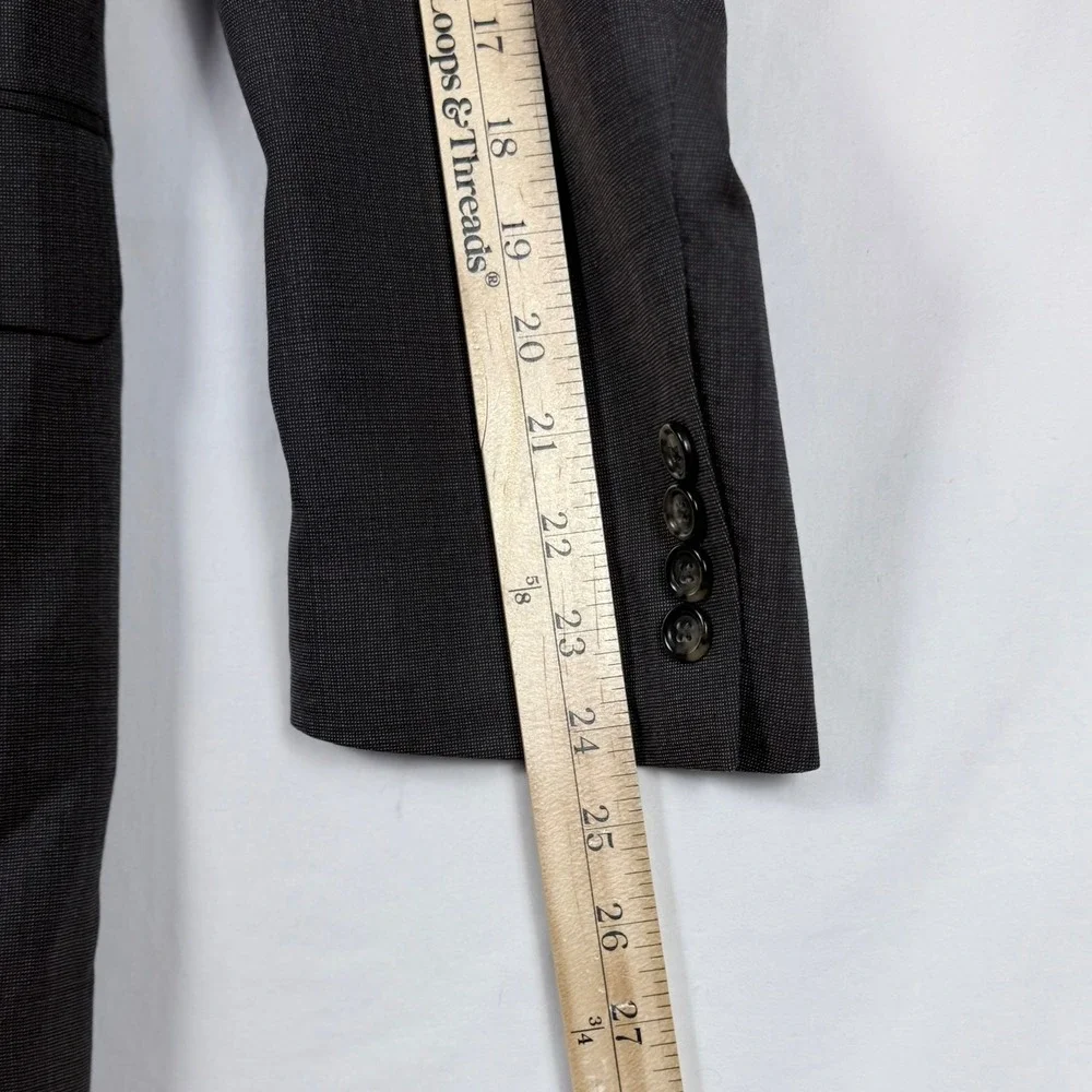 Jos A Bank Suit 40R 34x28 100% Wool Gray Executive Professional Preppy Wedding